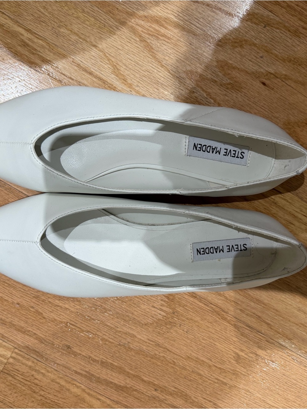 Steve Madden Ivory Pointed Ballet Flats